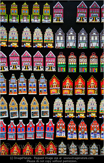 Amsterdam souvenir houses fridge magnets