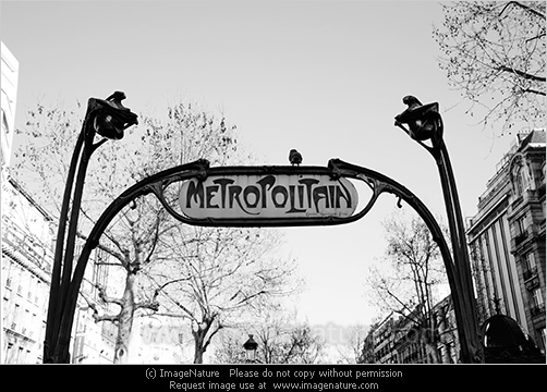 Paris Photography Metropolitain Sign Metro City France Europe Tote