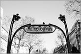 Art nouveau style Métropolitain sign of Paris metro